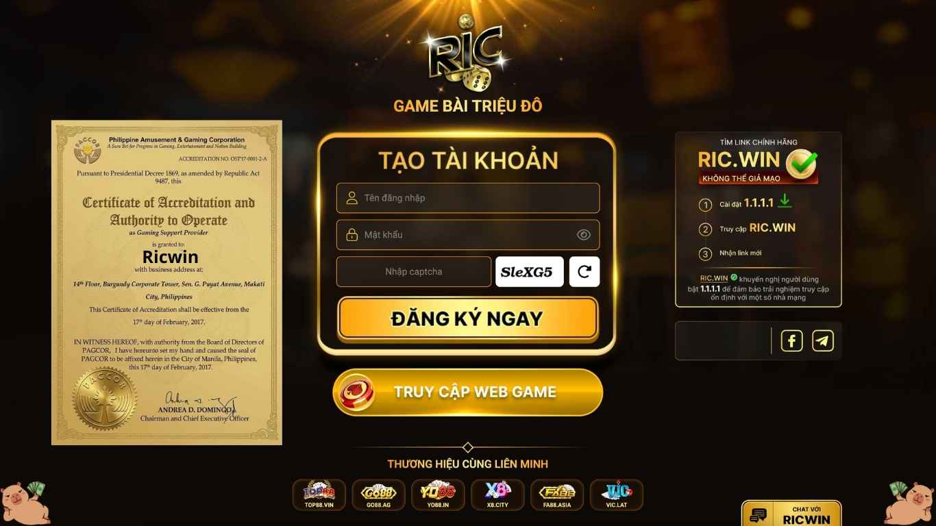 Giới thiệu thông tin chung về cổng game Ricwin