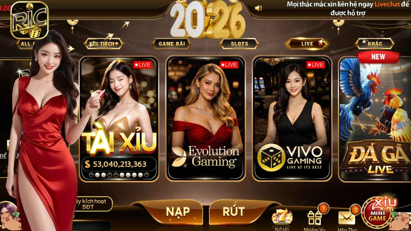 Những sản phẩm nổi bật trong Casino Ricwin