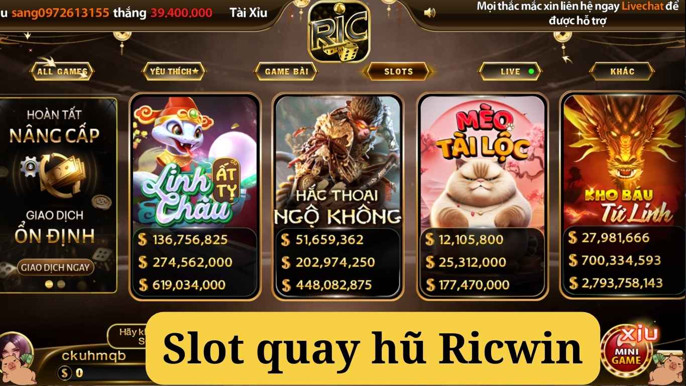 Sơ lược sảnh quay game slot Ricwin Sơ lược sảnh quay game slot Ricwin